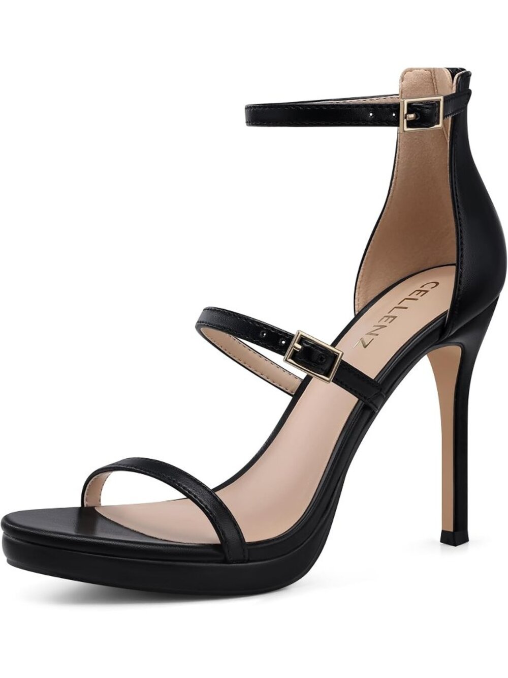 Women's Black Comfortable Formal Dressy Stiletto Fashion Platform High Heels
